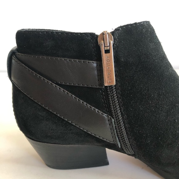 Aquatalia Farin Black Suede Weatherproof Bootie Size 5.5 - Picture 5 of 14